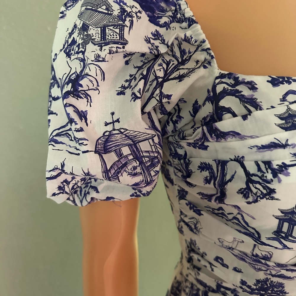 Few Moda o.p.t Classic Dress Blue Toile - Picture 5 of 9